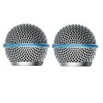 3X(2PCS Microphone Grill Mic Grille Replacement Mic Ball Head Mesh for Beta58A P