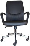 Alphason Brooklyn Faux Leather Operator Desk Chair - Black - AOC3122-BLK