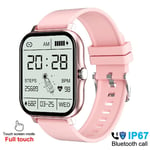 Montre Connectée Bluetooth Pour Homme Et Femme,Fitness,Appel,Montres Connectées,Étanche,Android,Ios,2023 - Type Pink