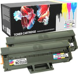 Mlt-D111S Pack De 2 Cartouches De Toner Compatible Avec Imprimantes Samsung Xpress Sl-M2020 M2020W M2021 M2021W M2022 M2022W M2026 M2026W M2070 M2070W M2070Fw M2070F M2071 M2071W