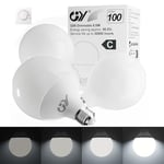 GY Ampoule LED E27 Dimmable, 9.5W Équivalent 100W, Blanc Froid 6500K 1521LM, Ampoules E27 LED Globe 95mm G95, Compatible avec Variateur de Lumière, Lot de 3