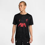 Liverpool Trenings T-Skjorte Dri-FIT Academy Pro Pre Match 3. - Sort/Gul/Rød - Nike, størrelse X-Large