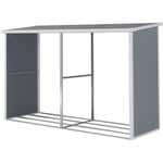 Habitat Et Jardin - Abri bûches résine Alexandre - 3.38 m² - 302 x 112 x 190 cm - Gris