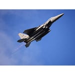 Military USA USAF Air Force F-15E Strike Eagle Aircraft Photo Premium Wall Art Canvas Print 18X24 Inch