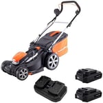 Tondeuse à gazon sans fil - YARD FORCE - 20V - 2 batteries 2,5 AH - Largeur de coupe 34cm