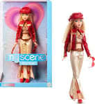 Barbie Signature My Scene Poupée et Accessoires, avec Tenue inspirée des années 2000 Comprenant Une Veste en Cuir synthétique, Un Pantalon évasé et Une Sacoche, Socle pour poupée, HYC17