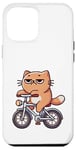 Coque pour iPhone 14 Pro Max Chill Cat Chat qui s'ennuie sur vélo