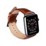 BUFFALO äkta läder Apple Watch 2/3/4/5/6/7/SE (41/40/38mm) Armband - Brun