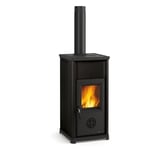 La Nordica Tea 5.0 Poêle À Bois 7,0 kW 201 m3 Chauffables 5 Étoiles A+ Noir