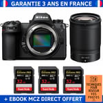 Nikon Z6 III + Z 85mm f/1.8 S + 3 SanDisk 32GB Extreme PRO UHS-II SDXC 300 MB/s + Ebook '20 Techniques pour Réussir vos Photos' - Appareil Photo Hybride Nikon