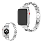 Apple Watch Series 5 40 mm klockarmband med strassdekor - Silver