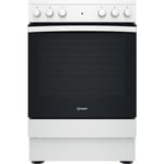 Indesit 60cm Single Oven Gas Cooker - White IS67V5KHW