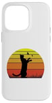 Coque pour iPhone 14 Pro Max T-shirt rétro chat et papillons