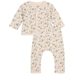 Petit Bateau Mønstrett Sett Med Jakke Og Bukser Kremhvit |  | 1 months