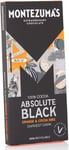 Montezuma's ABSOLUTE BLACK ORANGE 100% Cocoa Dark Chocolate Bar 90g