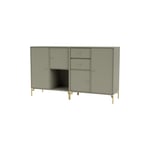 Couple Sideboard With Brass Legs, 144 Fennel