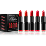 Revolution PRO Lipstick Collection lipstick set shade Matte Reds 5 pc