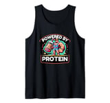 Funny Fitness Powered By Protein Gym Weightlifting Tank Top