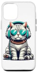 Coque pour iPhone 13 Pro Headphones Sunglasses British Shorthair Cat