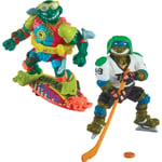 Figurine Tortues Ninja Playmates Sewer Sports 12cm 2-Pack Leo et Mike 