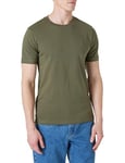 Tommy Hilfiger T-Shirt Manches Courtes Homme Tee Coton, Vert (Utility Olive), L