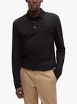 Hugo Boss Pado Long Sleeve Polo Top, Black