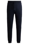 BOSS Mens Sestart Cotton-Terry Tracksuit Bottoms with Logo Patch