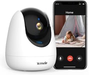 Caméra Surveillance Wifi Intérieur 2K Caméra 360° Connectée Smartphone, Appel En Un Clic, Détection D'Animaux/Pleurs/Corps Humain/Mouvement,Vision Nocturne,Alexa Pour Bébé/Animaux Cp3Pro