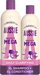 Aussie Mega Shampoo and Conditioner Set, Hair Care for Dry Damaged Hair, Vegan 