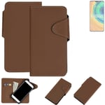 Protective cover for samsung  S10+ 512 GB flip case faux leather brown mobile ph