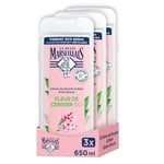 Le Petit Marseillais Crème de douche Extra Doux Fleur de cerisier, lot de 3 x 650ml