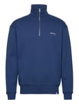 Diego Half-Zip Sweatshirt Tops Sweat-shirts & Hoodies Sweat-shirts Blue Les Deux