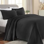 Superior Bedspread, Cotton, Black, Full