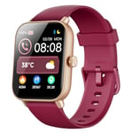 Smart Watch for Women, Answer/Make Calls, Smart Watches for Women iPhone/Samsung/Android,Alexa Built-in, Fitness Watch with Heart Rate Sleep SpO2 Monitor,IP68 Waterproof, 100+ Sports-Red