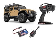 Traxxas 97054-1 TRX-4M Land Rover Defender 4x4 1/18 Rtr Batterie Chargeur Tan