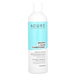 Acure Smooth + Glow Conditioner, All Hair Types, Marula Oil & Shea Butter 354 Ml