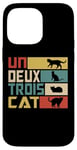 Coque pour iPhone 14 Pro Max Un Deux Trois Cat - Jeu de mots français amusant, chat amusant