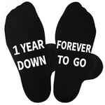 Jeasona 1st Wedding Anniversary Paper Wedding Anniversary For Him Gifts for Husband First Anniversary 1 Year Anniversary One Year Anniversary Socks Gifts for Boyfriend Gifts Men