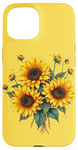 iPhone 15 Yellow Sunflowers Cute summer flowers Floral Positivity Case