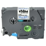 Cassette à ruban compatible avec Brother PT H105WB H105VP Bleu transparent