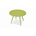 Table basse de jardin ronde en métal vert 40 cm