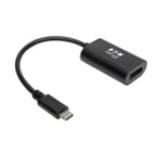 TRIPP LITE USB C to DisplayPort Video Adapter Converter 4K x 2K @ 60Hz  Black  USB Type C to DP  USB-C  USB Type-C 6in - ekstern videoadapter - svart