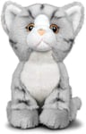 Animigos Plush Tabby Cat 20cm Soft Toy – Cute, Realistic, Collectible Stuffed An