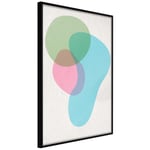 Plakat - Colourful Spots - 40 x 60 cm - Sort ramme