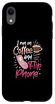 Coque pour iPhone XR Coffee Addict Latte Lovers 90S Téléphone portable vintage à clapet