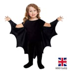 Toddler VAMPIRE BAT WINGS Costume Halloween Dress Child Kids Outfit Age 2-3 UK