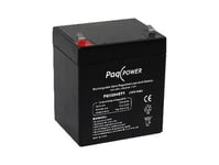 Paqpower Blybatteri - Agm - 5 Års. 12V/4,5Ah. Med T1 Terminal