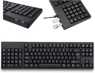 Clavier pour Gaucher,ABS 109 Touches,pavé Numérique Gauche,Plug and Play,Largement utilisé pour l'école