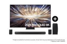 Samsung 2024 65" QN800D Neo QLED 8K TV and Q930D Q-Series Soundbar with Subwoofer and Rear Speakers Phantom Black