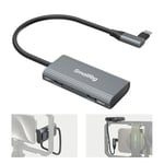 SMALLRIG Hub USB-C 4 en 1 avec Support pour Griffe Froide, Hub Multiport Type-C avec PD 100 W/USB-C 3.1/USB-C 2.0 avec Adaptateur Audio x 2, pour le Tournage Mobile de Vidéos ProRes à 4K 60 ips - 4598